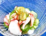たこときゅうりの辛子酢みそ和え作り方3写真