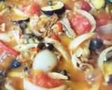 大玉トマトとチキンのカレー。作り方2写真