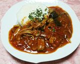 大玉トマトとチキンのカレー。作り方5写真