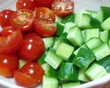 きゅうりとプチトマトの角切りポテトサラダ作り方1写真