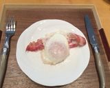 ♡主人のハムエッグ作り方4写真