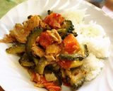 ゴーヤとシーチキンのサブジ風カレー作り方6写真