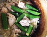 水を使わないオクラと鶏肉の煮物作り方5写真