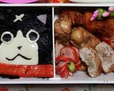 キャラ弁♡詰めるだけ　フユニャン♡のり弁作り方6写真