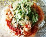 和風チキントマトそーめん作り方5写真