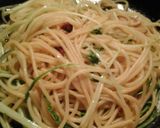 後片付けまで簡単　水菜のペペロンチーノ作り方4写真