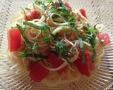 簡単☆トマト♡アボカド♡ハムの冷製パスタ作り方7写真
