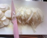 大量大根とソーセージの卵甘辛煮作り方1写真