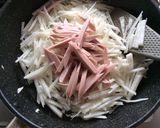 大量大根とソーセージの卵甘辛煮作り方2写真