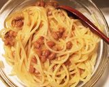 【簡単昼飯】和風納豆カルボナーラ作り方7写真