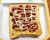 オキアミのピザ風トースト作り方3写真