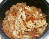 残り物のきんぴらで炊き込みご飯**作り方4写真