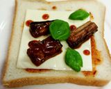 さんま甘露とまと煮トースト作り方2写真