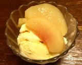 桃のコンポート アイスクリーム添え作り方5写真