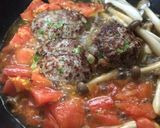 ヨーグルトとピーマンで煮込みハンバーグ作り方3写真