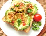 うす塩ゴーヤのおかかバジルカレートースト作り方5写真