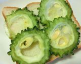 うす塩ゴーヤと揚げはんぺんのトースト作り方3写真
