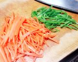 【簡単】にんじんとピーマンのきんぴら作り方1写真