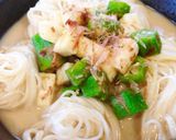 オクラと山芋のスタミナ豆乳そうめん♡作り方3写真