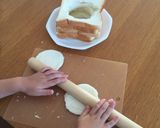 食パンで簡単顔ピザ作り方2写真