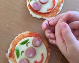 食パンで簡単顔ピザ作り方3写真
