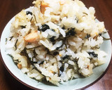 鮭と刻み昆布とワカメの混ぜご飯作り方5写真