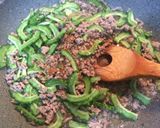 俺流！苦くない！！…ゴーヤの肉味噌炒め丼作り方6写真