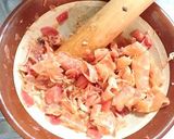 盆の料理で残ったエビの殻でクリームパスタ作り方1写真