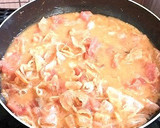 盆の料理で残ったエビの殻でクリームパスタ作り方3写真