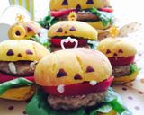 ハロウインかぼちゃおばけバーガーぱん♪作り方20写真