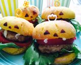 ハロウインかぼちゃおばけバーガーぱん♪作り方21写真