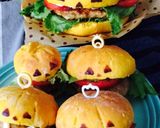 ハロウインかぼちゃおばけバーガーぱん♪作り方22写真