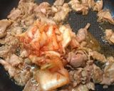 夏に最高☆簡単☆豚肉とキムチの炒め物作り方7写真