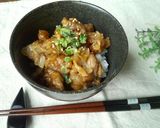 節約*豚こま肉甘酢スタミナ丼作り方6写真