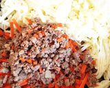 春雨と牛ひき肉の野菜炒め(実家レシピ)作り方2写真