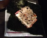 ひじきご飯で♪ハム&チーズのおにぎらず♡作り方5写真