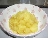 芋とりんごのコンポートが入ったHケーキ❤作り方1写真