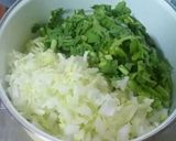 【糖質制限】白菜と春菊のチーズサラダ作り方1写真