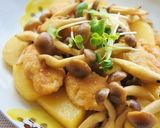 じゃがいも・ささみ・しめじバター醤油炒め作り方8写真