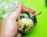 シソ香る~塩昆布と揚げ玉の焼きおにぎり作り方2写真
