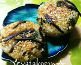 シソ香る～塩昆布と揚げ玉の焼きおにぎり作り方4写真