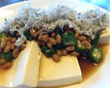 豆腐のオクラ納豆のせ作り方4写真
