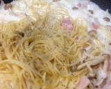 ベーコンとしめじのクリームパスタ　作り方12写真