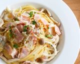 ベーコンとしめじのクリームパスタ　作り方13写真
