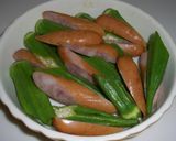 *　トースターで♫オクラとソーセージ　*作り方2写真