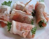 豚薄切り肉で大葉梅肉巻き♪作り方3写真