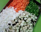 夏野菜たっぷり☆和風ドライカレー作り方1写真
