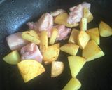 チキンとポテトのジェノベチーズ炒め作り方2写真