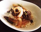焼肉の残りで簡単麺作り方5写真
