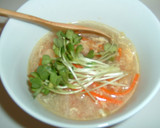 たまねぎとにんじんのアジアン卵スープ作り方4写真